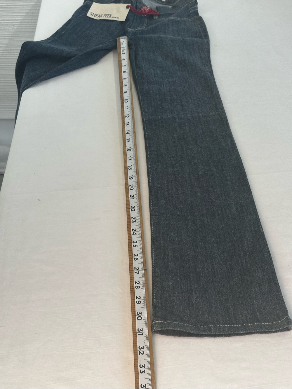 Sneak Peek Made in USA Dark Wash Bootcut Stretch Jeans Women’s Size 1 Y2K - Picture 10 of 15
